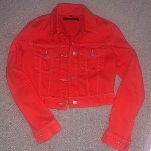 J-Brand Cropped Jean Jacket - Fun Spring/Summer/Fall Summer Color! Size Small.